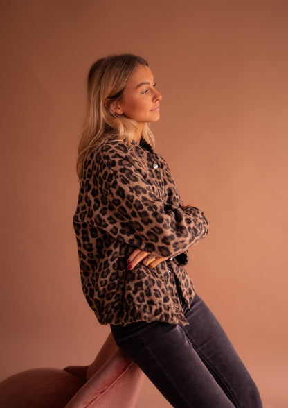 Alba | Women’s Trendy Leopard Print Jacket