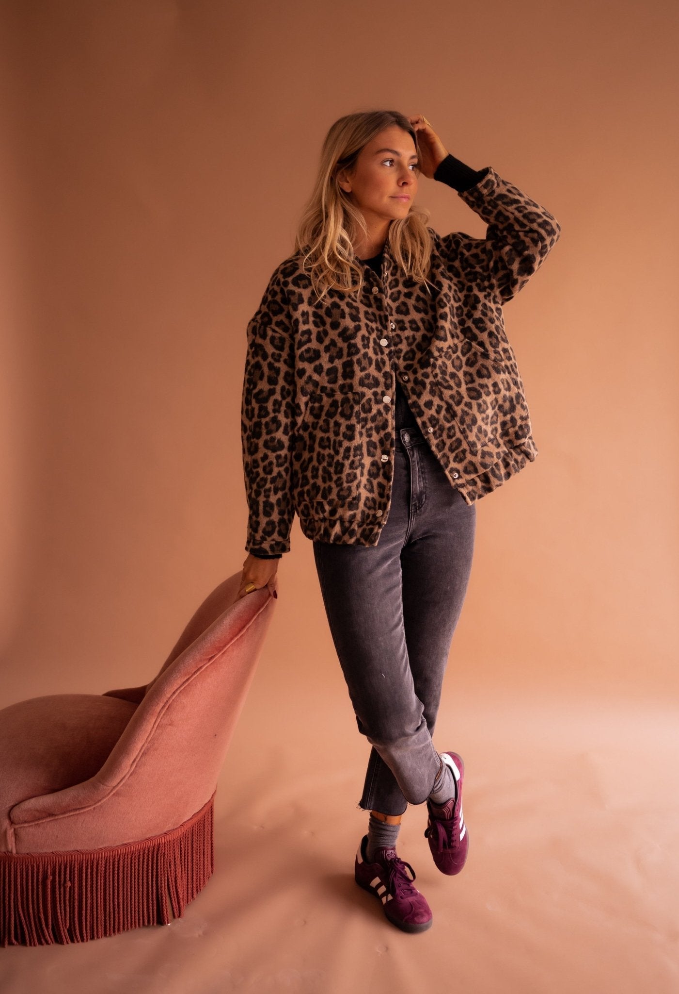 Alba | Women’s Trendy Leopard Print Jacket