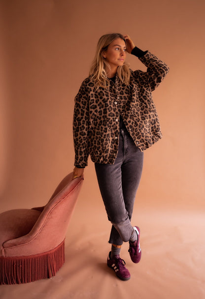Alba | Women’s Trendy Leopard Print Jacket