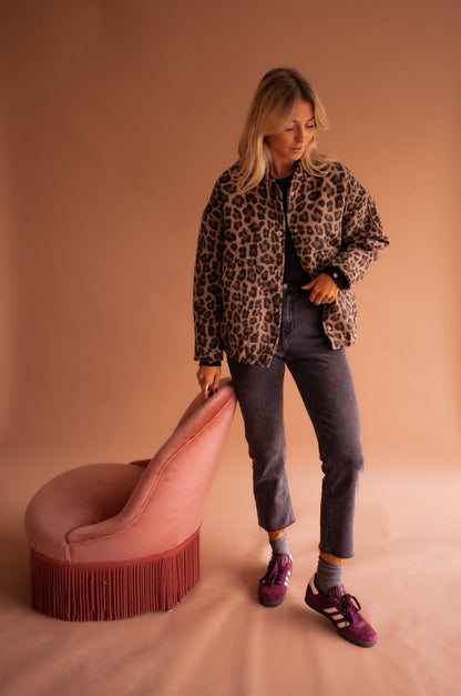 Alba | Women’s Trendy Leopard Print Jacket