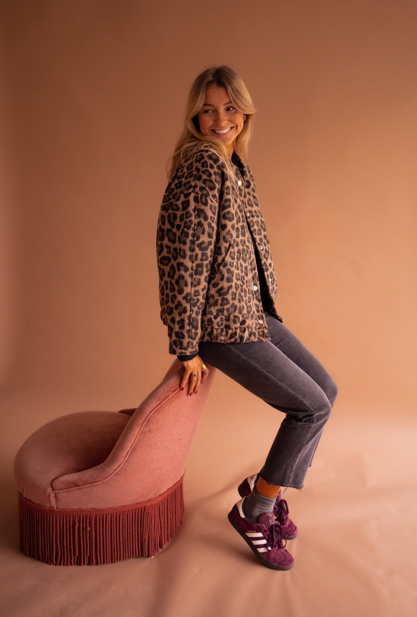Alba | Women’s Trendy Leopard Print Jacket