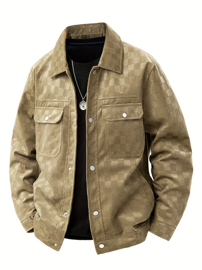 Cairne | Men’s Velour Suede Checkerboard Jacket