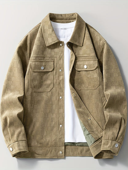 Cairne | Men’s Velour Suede Checkerboard Jacket