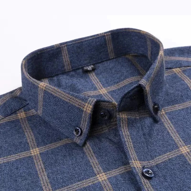 Cade | Men’s Long Sleeve Checkered Shirt