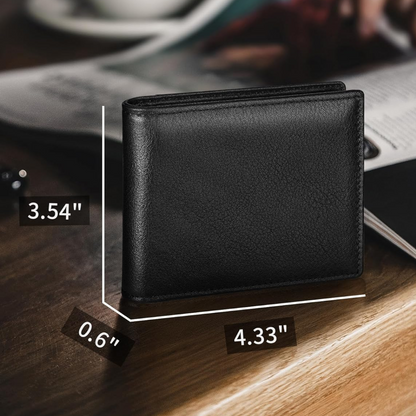 StitchCraft | Men’s Genuine Leather RFID Bifold Wallet