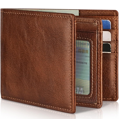 StitchCraft | Men’s Genuine Leather RFID Bifold Wallet