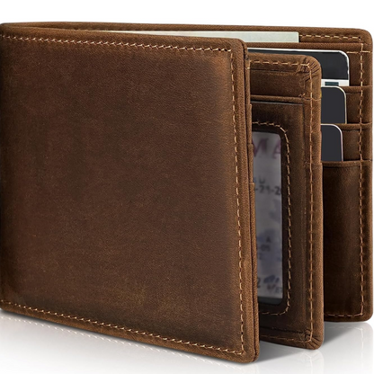 StitchCraft | Men’s Genuine Leather RFID Bifold Wallet
