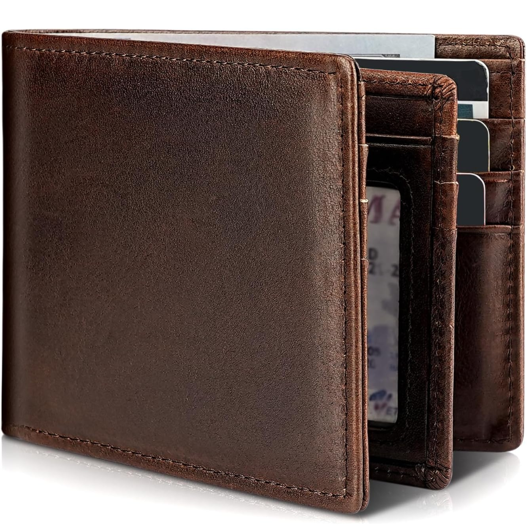 StitchCraft | Men’s Genuine Leather RFID Bifold Wallet