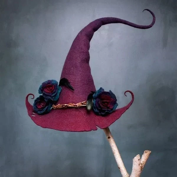 Celestia | Handmade Merino Felt Witch Hat