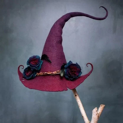 Celestia | Handmade Merino Felt Witch Hat