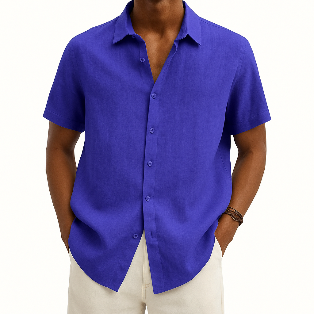 Zane | Men’s Short‑Sleeve Casual Button‑Down Shirt