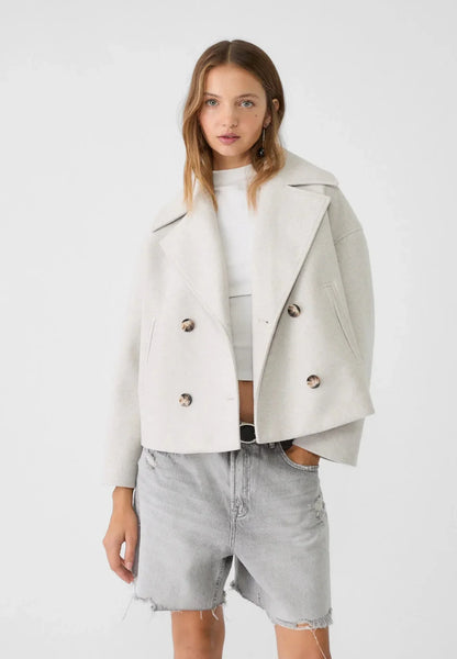 Auran | Women’s Chic Double-Breasted Short Jacket