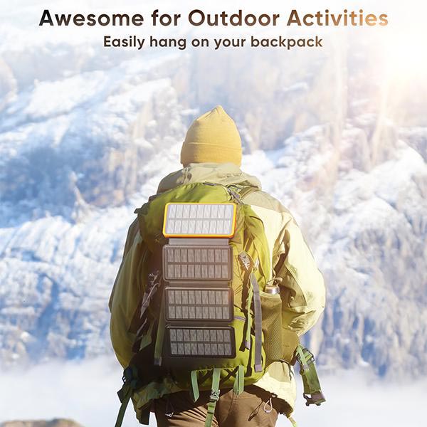 SolarCharge Pro 25000 | Portable Solar Power Bank with 4 Foldable Panels