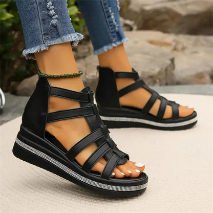 Brynlee | Women’s Rhinestone Wedge Sandals