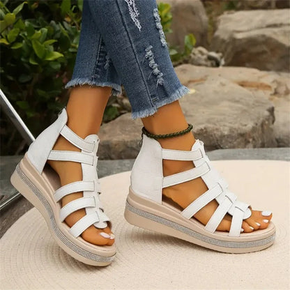Brynlee | Women’s Rhinestone Wedge Sandals