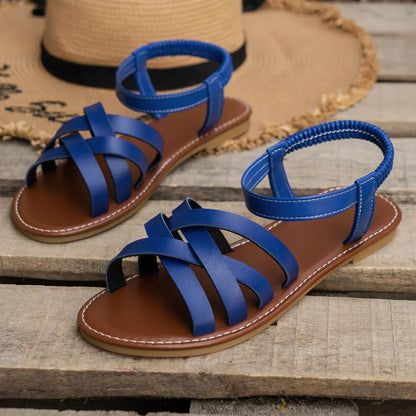 Aubree | Women’s Crisscross Strap Slip-On Sandals